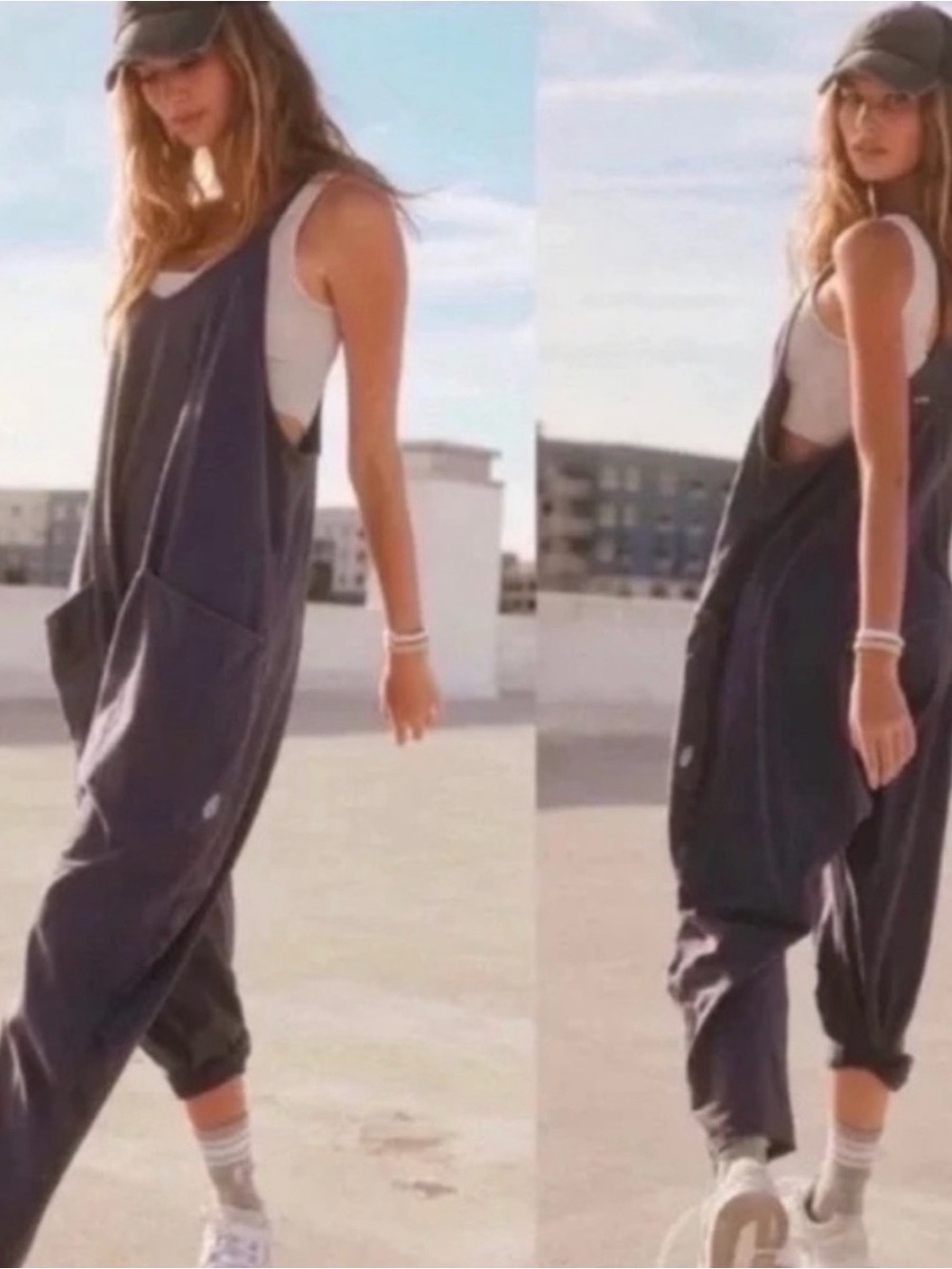 FP Movement by Free People Charcoal Gray Slouchy Jumpsuit - Picture 10 of 11